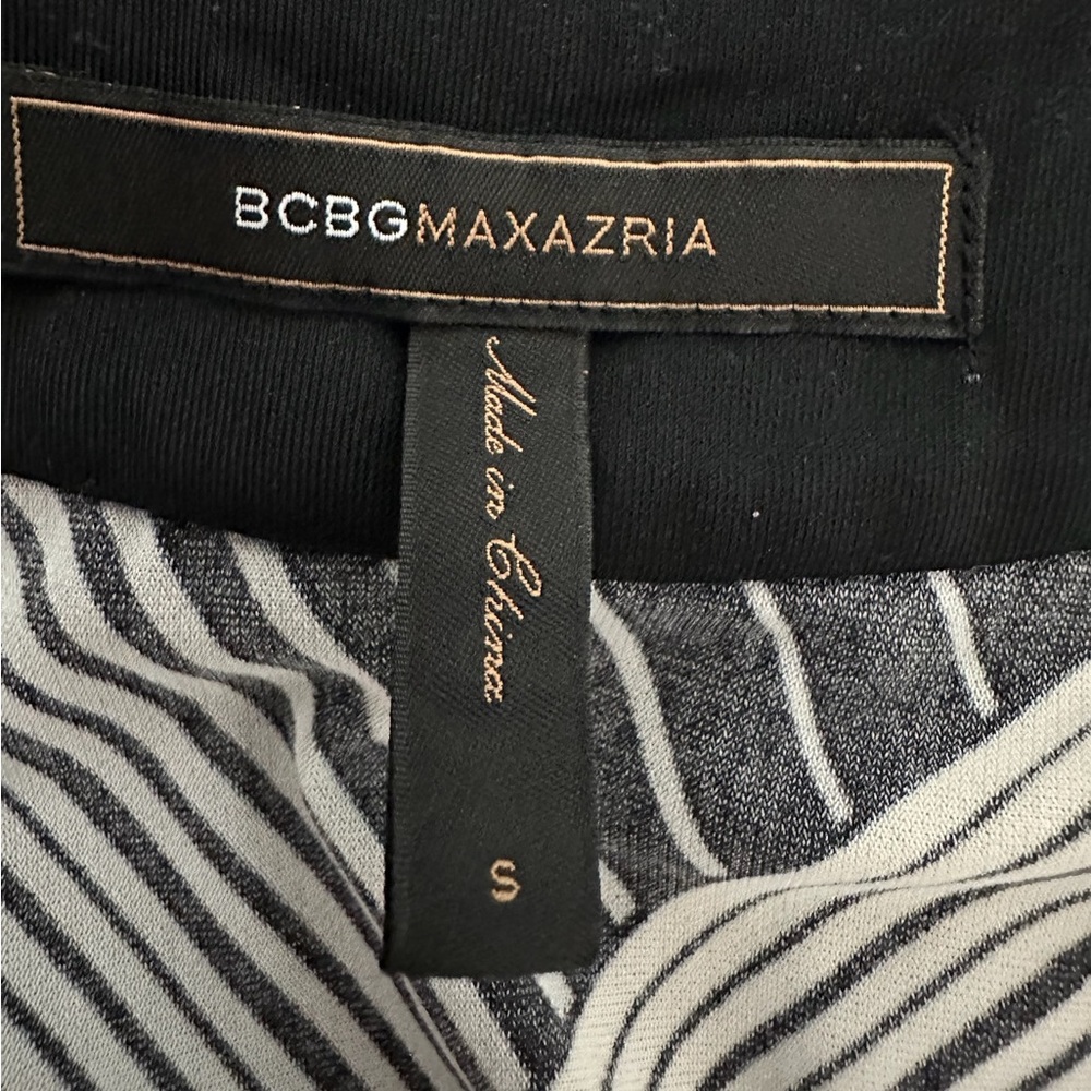 BCBGMaxAzria Black And White Geometric Print Sleeveless Dress Size Small - Picture 8 of 8